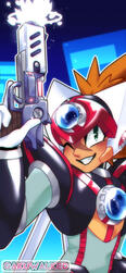 Halfbody Artwork of Axl from Mega Man X