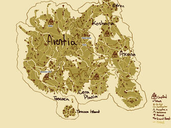 Concept of a fantasy map